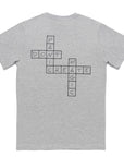 CROSSWORD TEE – ASH GREY - dontpanicclothing