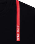 STRIPE LINE T-SHIRT – BLACK - dontpanicclothing