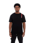 STRIPE LINE T-SHIRT – BLACK - dontpanicclothing