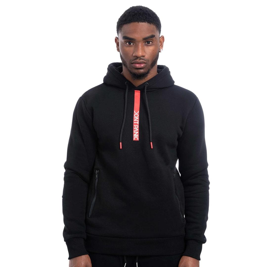 DPC DISTRESSED RED STRIPE HOODIE - dontpanicclothing